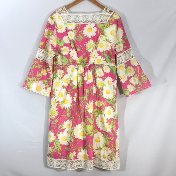 LILLY PULITZER Empire Pink Daisy dress - Picture 4 of 16